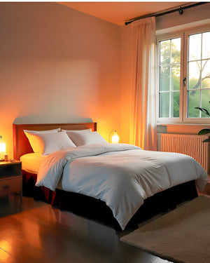 Neatflair Pleated Bed Skirt- 1 Piece, Chocolate-Bed Skirts-Shreem Linen-Slumber Sphere