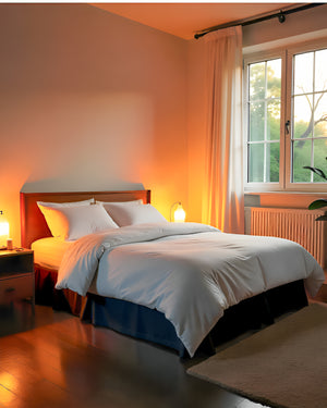 Neatflair Pleated Bed Skirt- 1 Piece, Dark Gray-Bed Skirts-Shreem Linen-Slumber Sphere