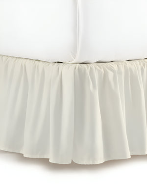 Vintage Touch- Ultra-Soft Microfiber Ruffled Bed Skirt- Ivory-Bed Skirts-Shreem Linen-Slumber Sphere