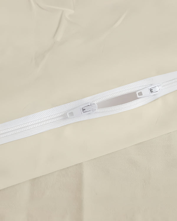 DreamHaven – Breathable & Beautiful 3 Piece Cotton Duvet Cover - Ivory-Bed Layers-Cottington Lane-Slumber Sphere