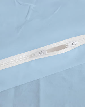 DreamHaven – Breathable & Beautiful 3 Piece Cotton Duvet Cover - Light Blue-Bed Layers-Cottington Lane-Slumber Sphere