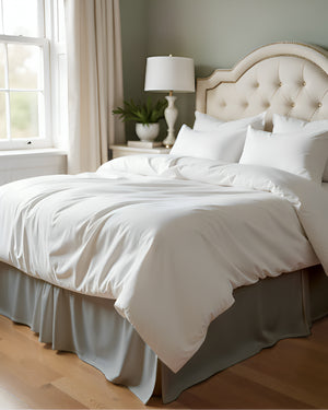 Neatflair Pleated Bed Skirt- 1 Piece, Light Gray-Bed Skirts-Shreem Linen-Slumber Sphere