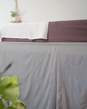SmartPleat – Microfiber 1 Piece Pleated Dorm Bed Skirt - Light Grey-Bed Skirts-Shreem Linen-Slumber Sphere