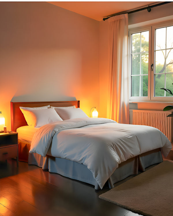 Neatflair Pleated Bed Skirt- 1 Piece, Light Gray-Bed Skirts-Shreem Linen-Slumber Sphere