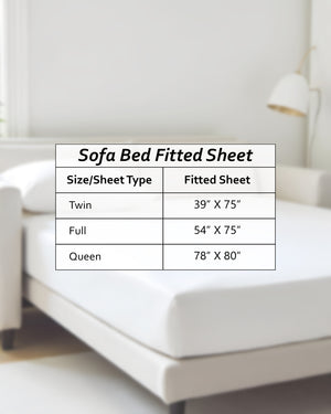 ComfortFold - Microfiber Sleeper Sofa 1 Piece Fitted Sheet- Ivory