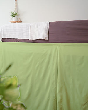 SmartPleat – Microfiber 1 Piece Pleated Dorm Bed Skirt - Sage-Bed Skirts-Shreem Linen-Slumber Sphere