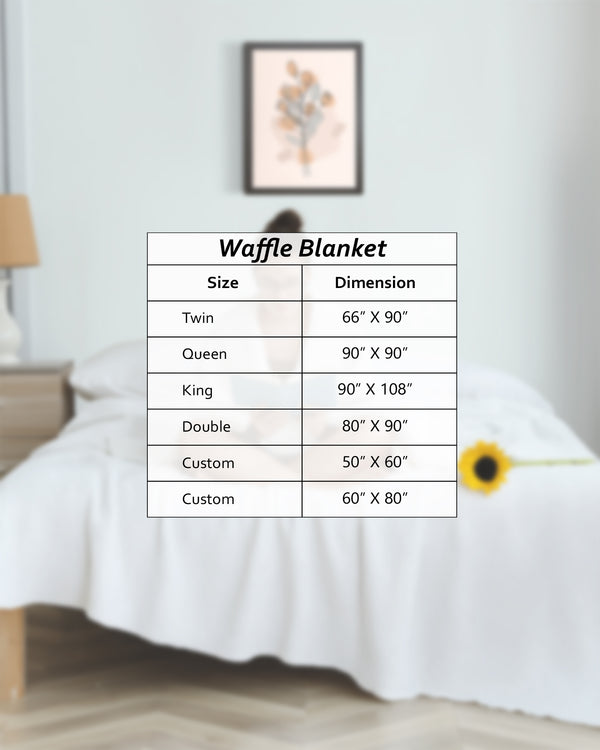 Havenweave Tencel 1 Piece Waffle Coverlet - White