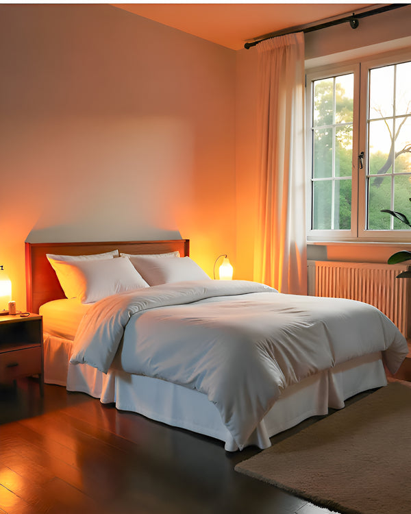 Neatflair Pleated Bed Skirt- 1 Piece, White-Bed Skirts-Shreem Linen-Slumber Sphere