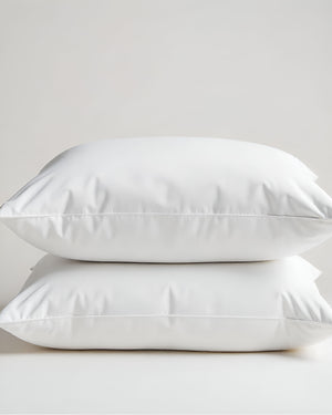 CloudCotton - Set of 2 Piece Pillow Cover with Sateen Finish - White-Pillowcases-Cottingon -Slumber Sphere