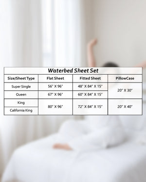 Oceanbreeze Premium Cotton 4 Piece Sheets Set for Waterbeds - Burgundy