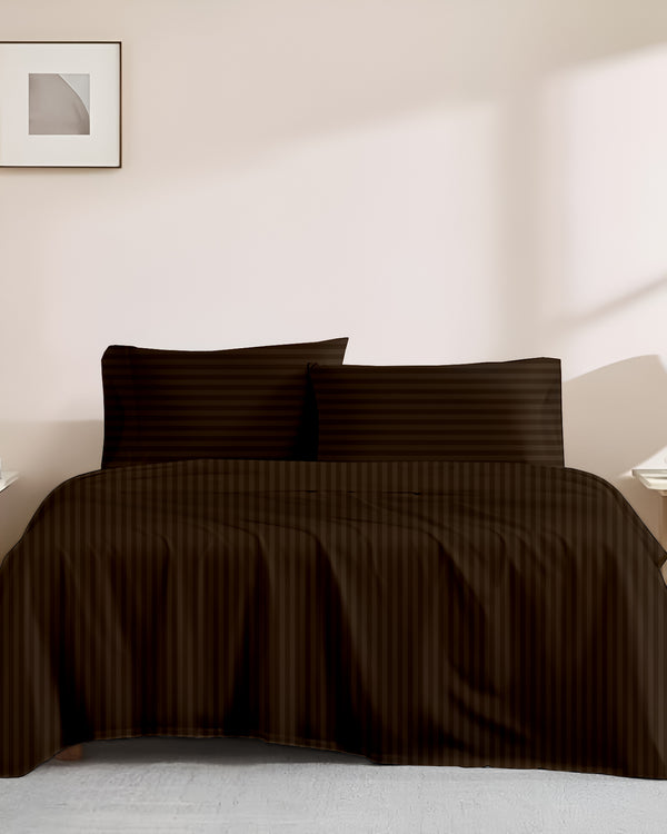 Signature Cotton Bedding 4 Piece Sheet Set- Chocolate