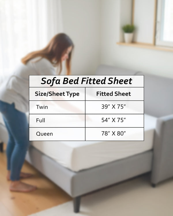 SmartSleep 1 Piece Deep Pocket Fitted Sheet for Convertible Sofa Beds - Sage