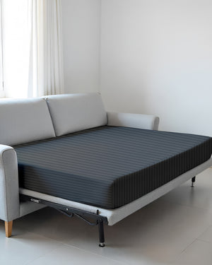 SmartSleep 1 Piece Deep Pocket Cotton Fitted Sheet for Convertible Sofa Beds - Dark Gray