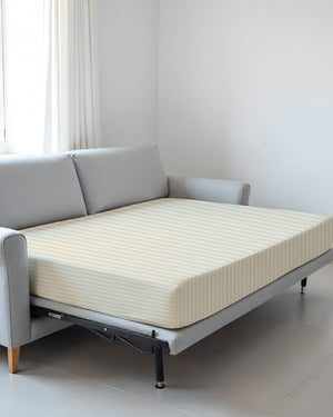 SmartSleep 1 Piece Deep Pocket Cotton Fitted Sheet for Convertible Sofa Beds - Ivory
