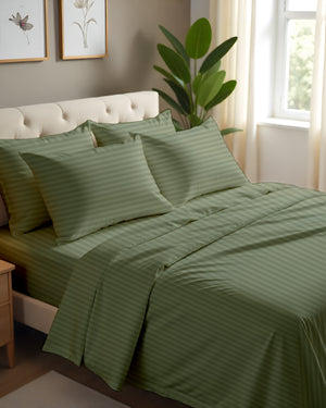 Imperial Touch Exquisite 6 Piece Cotton Sheet Set- Sage