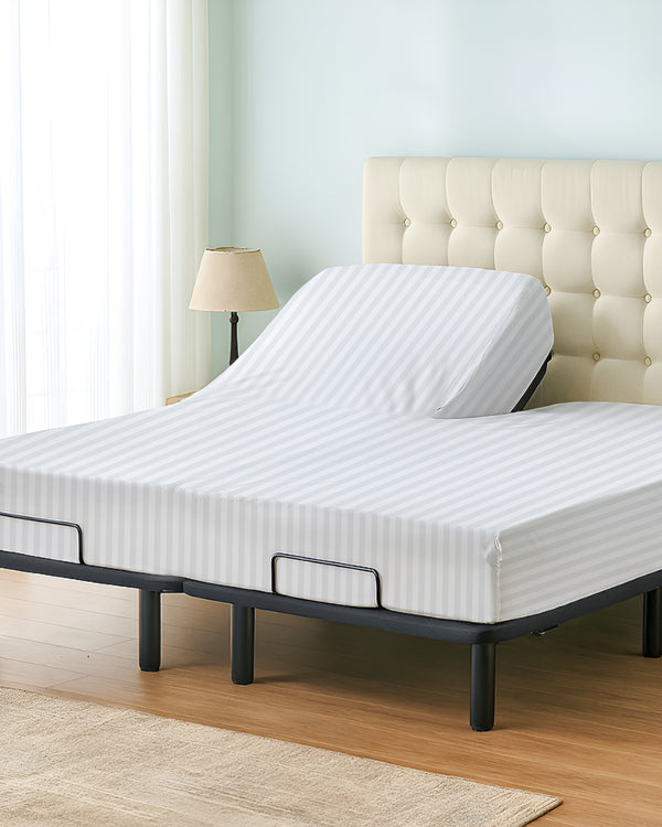 Cloudsplit 1 Piece Fitted Sheet with Top Split for Adjustable Beds - White